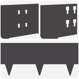 Lawn Edging 10 pcs 100 x 20 cm Steel Black 8008574