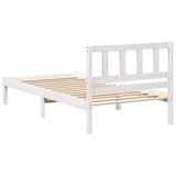 Bed Frame with Headboard Brown 100 x 200 cm Solid Pine Wood 872252