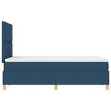 Box Spring Bed with Headboard Blue 120 x 200 cm Fabric 3339692
