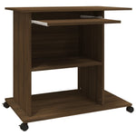 ZNTS Computer Desk Brown Oak 80x50x75 cm Engineered Wood 815545