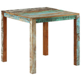 ZNTS Dining Table 82x80x76 cm Solid Reclaimed Wood 337267