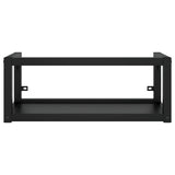 Wall-mounted Bathroom Washbasin Frame Black 79x38x31 cm Iron 338495