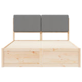 Bed Frame with Upholstered Headboard Light Grey 140 x 190 cm 3398164
