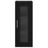 Wall Mounted Cabinet Black Oak 34.5 x 34 x 90 cm 882618