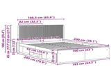 Bed Frame with Storage and Headboard 3 pcs Engineered Wood 3413831