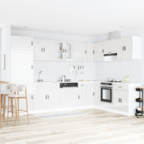 Sink Base Cabinet with Door Porto 2 pcs White Engineered wood 3315023