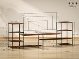 TV Unit for TVs up to 55 Inches, Industrial TV Stand with Storage Shelves, Entertainment Centre for T3398P377871