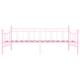 284671 DayBed Frame without Mattress Pink Metal 90x200 cm