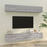 Wall TV Cabinets 4 pcs Grey Sonoma 100x30x30 cm 3114196