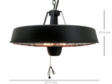 Adjustable Power 1000/2500W Infrared Halogen Electric Patio Light Heater, Ceiling Hanging Mount T3398P377730