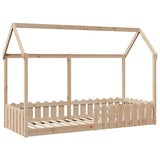 Kids' House Bed Frame without Mattress 80x200 cm Solid Wood Pine 850689