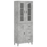 Highboard Concrete Grey 69.5x34x180 cm Engineered Wood 3198677