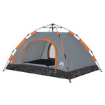 ZNTS Camping Tent 2-Person Grey and Orange Quick Release 4004163