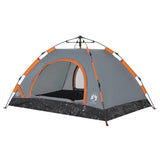 ZNTS Camping Tent 2-Person Grey and Orange Quick Release 4004163
