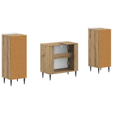 2 Piece Bathroom Cabinet Set ZWOLLE Artisan Oak Engineered Wood 3418007