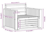 Outdoor Sofa Set Solid Acacia Wood White 3439091