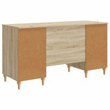 Desk with Shelf Sonoma 142.5 x 50 x 75 cm Engineered Wood 3414578