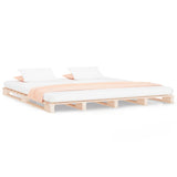 Pallet Bed without Mattress Double Solid Wood 821432