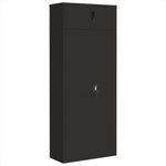 ZNTS File Cabinet Black 90x40x220 cm Steel 3188326