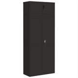 File Cabinet Black 90x40x220 cm Steel 3188326