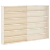 Wall Display Case with Shelf Beige 80 x 8.5 x 54 cm Plywood 42015628