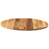 Table Top 90x3.8 cm Round Solid Wood Rough Mango 370016