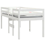 High Sleeper Bed without Mattress White 90x200 cm Solid Wood Pine 821605