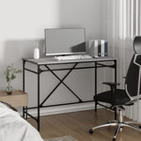 Desk Grey Sonoma 100x50x75 cm Engineered Wood and Iron 826722