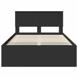 Bed Frame with Headboard Black 120 x 190 cm Engineered wood 3407896