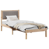 Bed Frame with Upholstered Headboard Taupe 80 x 200 cm 878292