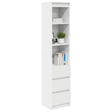 Highboard White 37.5x35x180 cm Engineered Wood 861661