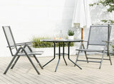 Reclining Garden Chair Set 3 pcs Anthracite Powder-coated Steel 3283760