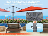 Five-Position Overhanging Parasol - Orange T3398P317792