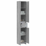 Bathroom Cabinet Grey Sonoma 30 x 33 x 190 cm Engineered Wood 890757