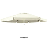 Garden Parasol with Aluminium Pole 600 cm Sand White 47370