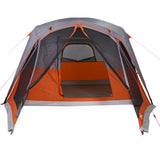 Family Tent with Porch 6-Person Grey and Orange Waterproof 94550