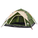 ZNTS Camping Tent Dome 4-Person Green Quick Release 4004181