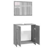 Bathroom Furniture Set Grey Sonoma Engineered Wood 815529