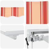 Retractable Awning Multicolour 350 x 200 cm Polyester and Metal 3329686