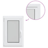 Basement Window RISOR 50 x 75 cm PVC and Glass White 42047229