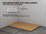 7 x 4ft Galvanised Steel Garden Shed, with Foundation Kit - Dark Grey T3398P377640