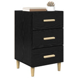 Bedside Cabinet Black Oak 40 x 40 x 66 cm Engineered Wood 880615
