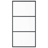Sliding Door ESG Glass and Aluminium 102x205 cm Black 151010
