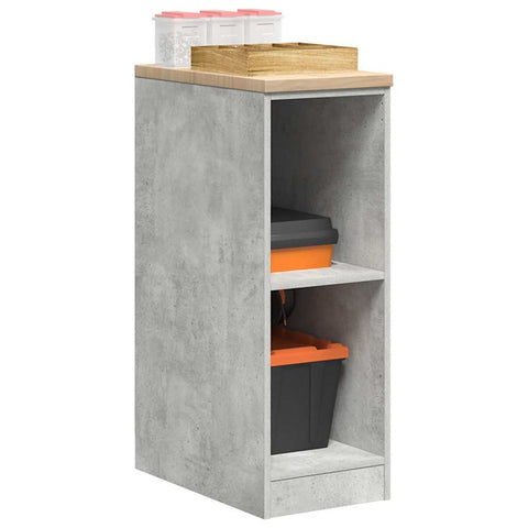 ZNTS Garage Storage Cabinet Concrete Grey 30x51x85 cm Solid Wood Pine 860529