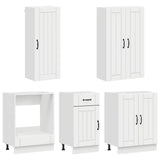 Kitchen Unit LUCCA 5 pcs High Gloss White Engineered Wood 3438269