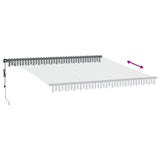 Automatic Retractable Awning with LEDs Anthracite&White 400x350 cm 3215811