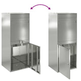 Parcel Drop Box Silver 47.5 x 38 x 59 cm Galvanised Steel 874938