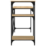 Desk with Shelves Sonoma Oak 105x50x90 cm Engineered Wood&Iron 826715