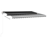 Manual Retractable Awning with LED 4x3.5 m Anthracite 3070024
