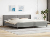 Bed Frame with Mattress Light Grey 180 x 200 cm Velvet 3415247